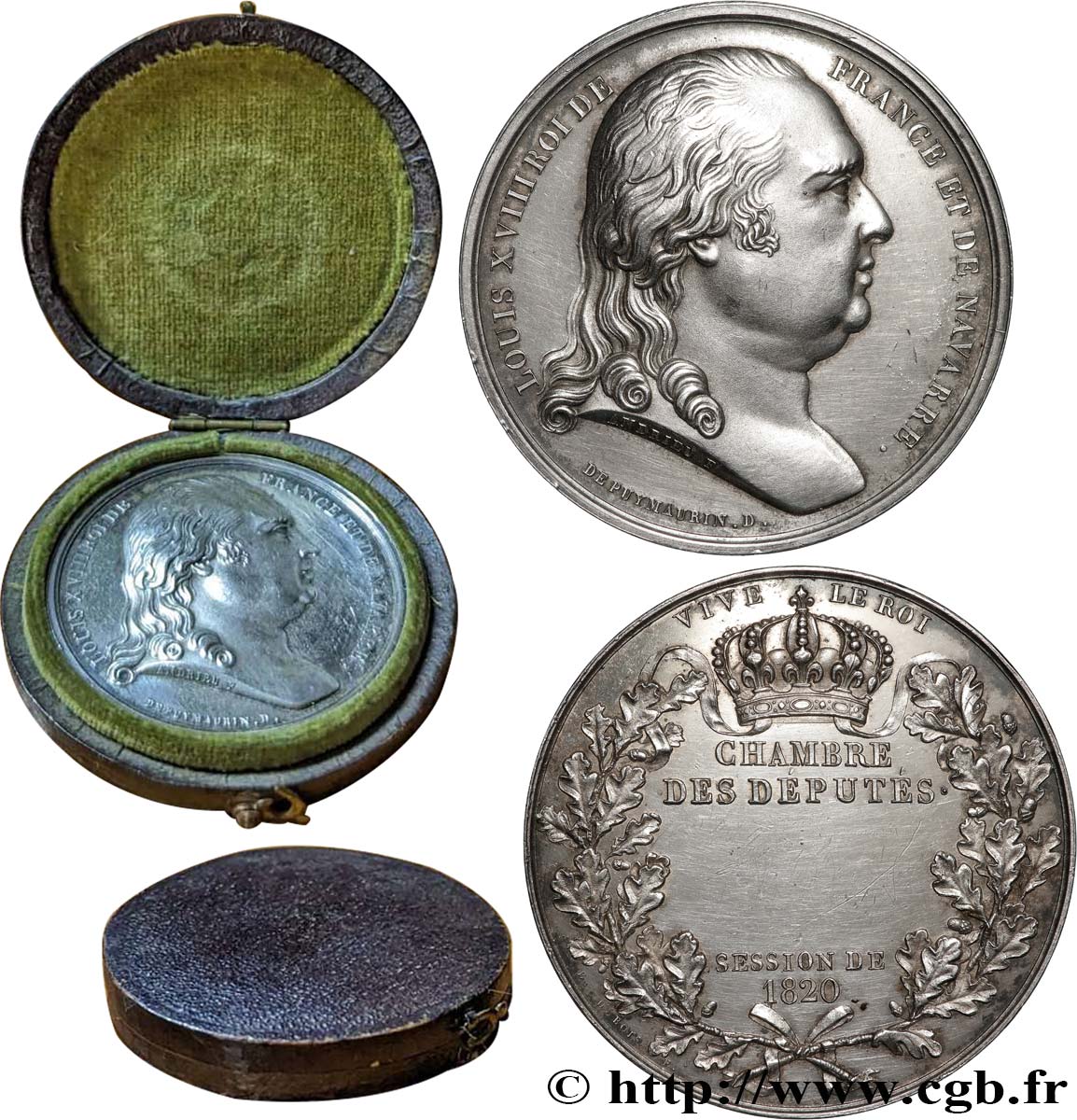 LOUIS XVIII Médaille parlementaire AU