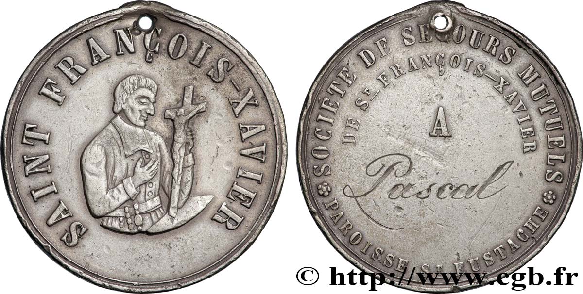 ASSURANCES Médaille, Société de Secours Mutuels, Saint François-Xavier TB+