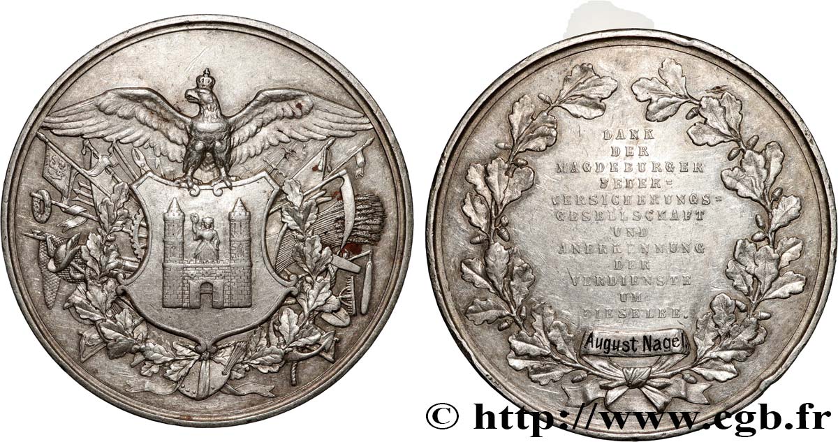 DEUTSCHLAND Médaille, Magdeburger feder-Versicherungs SS