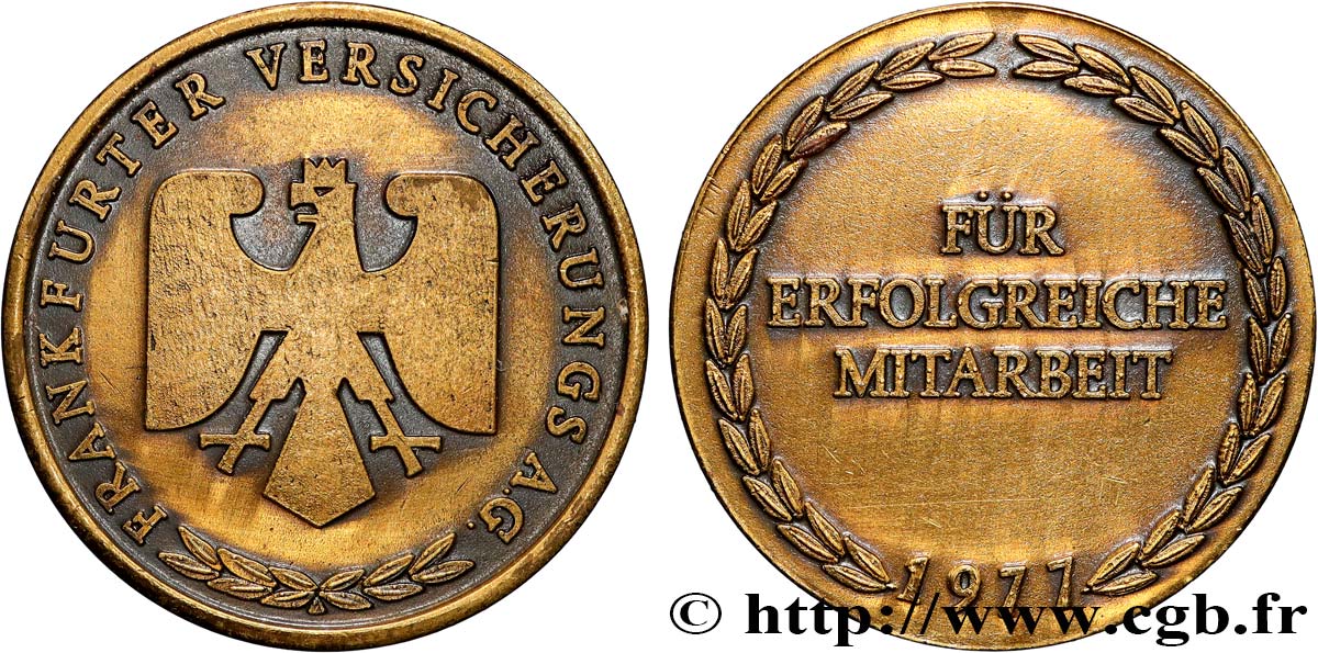 ALLEMAGNE Médaille, Frankfurter Versicherungs A. G. TTB+