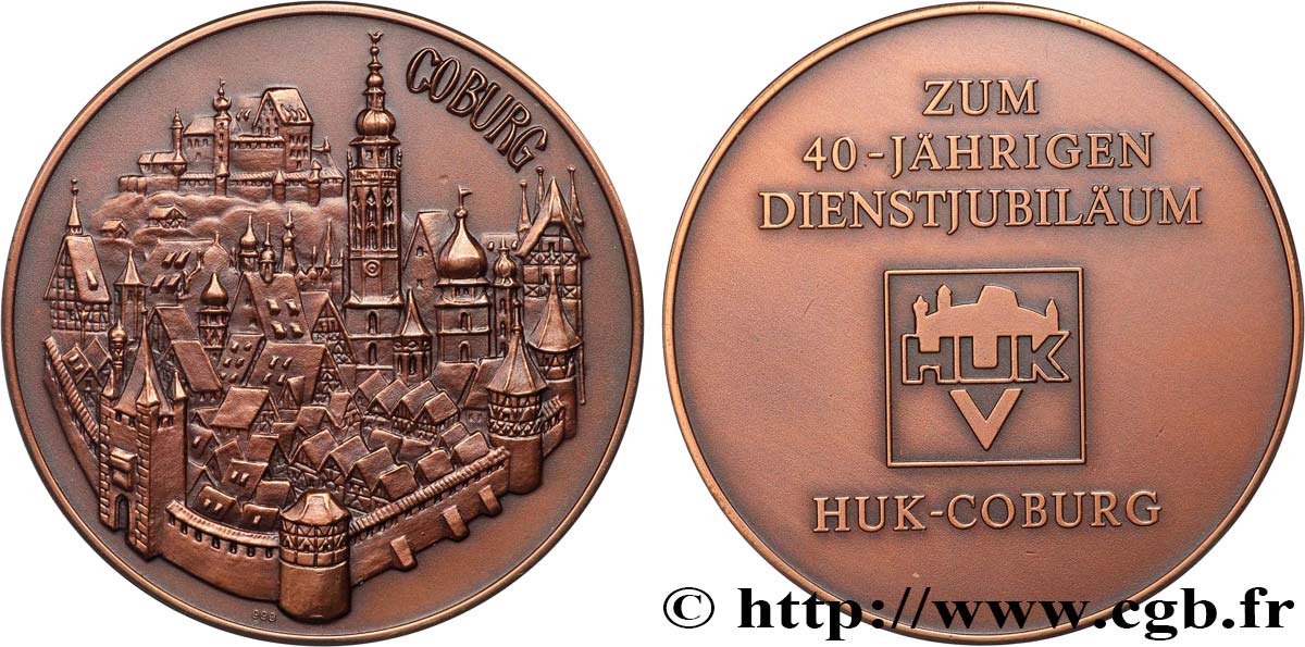 ALLEMAGNE Médaille, 40e anniversaire HUK-Coburg SUP