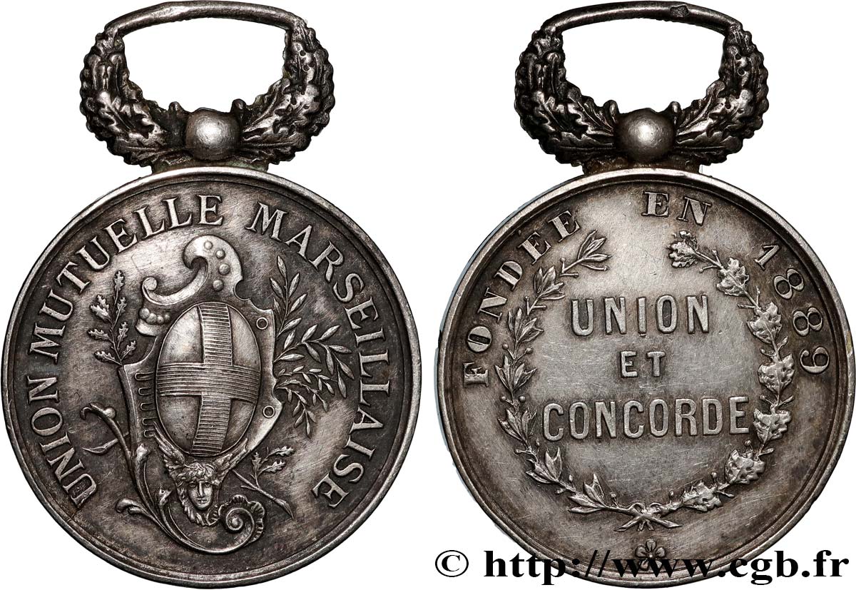 ASSURANCES Médaille, Union mutuelle marseillaise AU