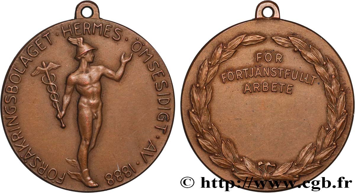 SWEDEN Médaille, Compagnie d’assurances Hermès AU