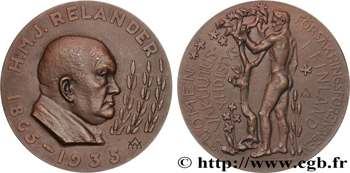 LES ASSURANCES Médaille, H. M. J. Relander VZ