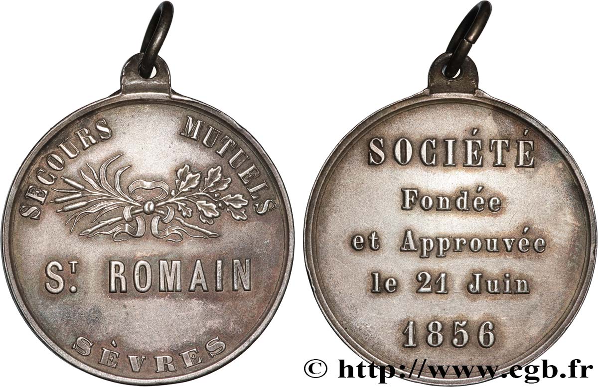 ASSURANCES Médaille, Secours mutuels de Saint Romain TTB