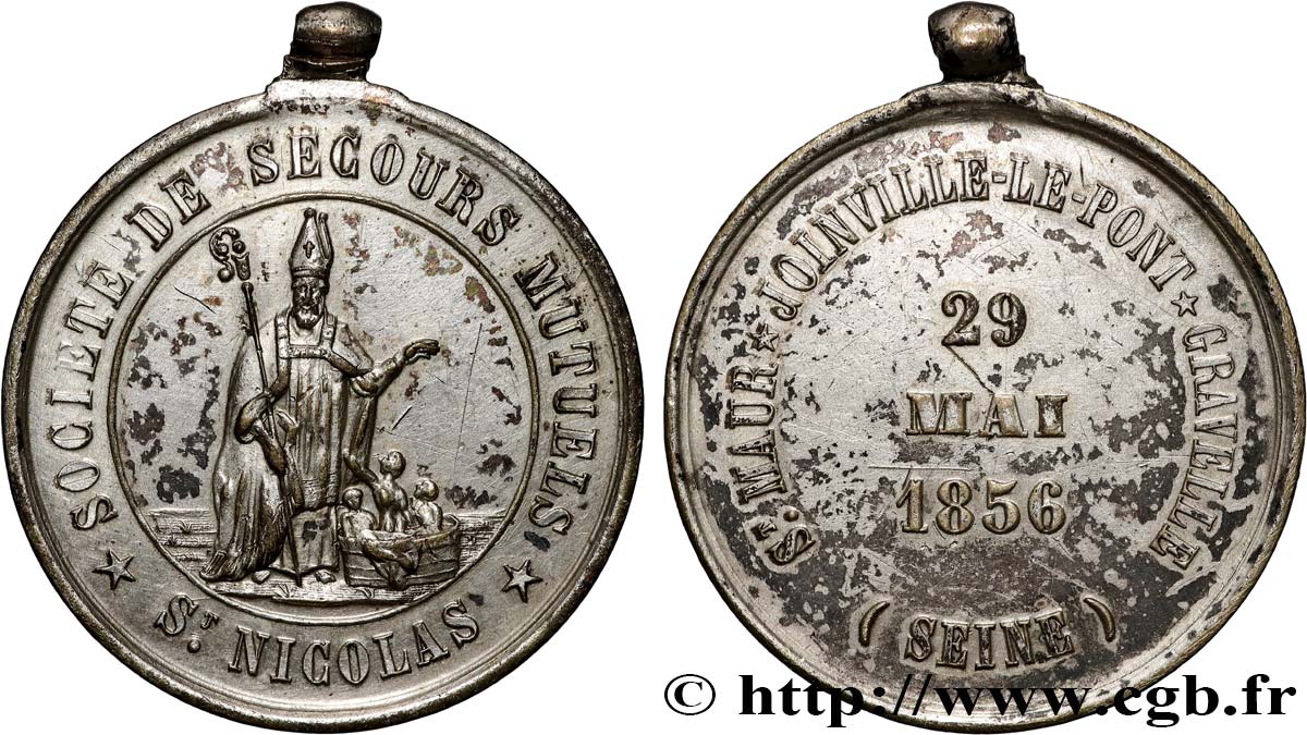 ASSURANCES Médaille, Société de secours mutuels de Saint Nicolas XF