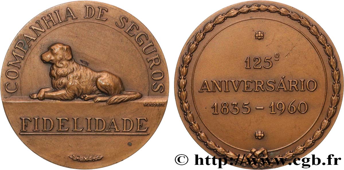 ASSURANCES Médaille, 125e anniversaire de la Compagnie d’assurance, Fidelidade AU