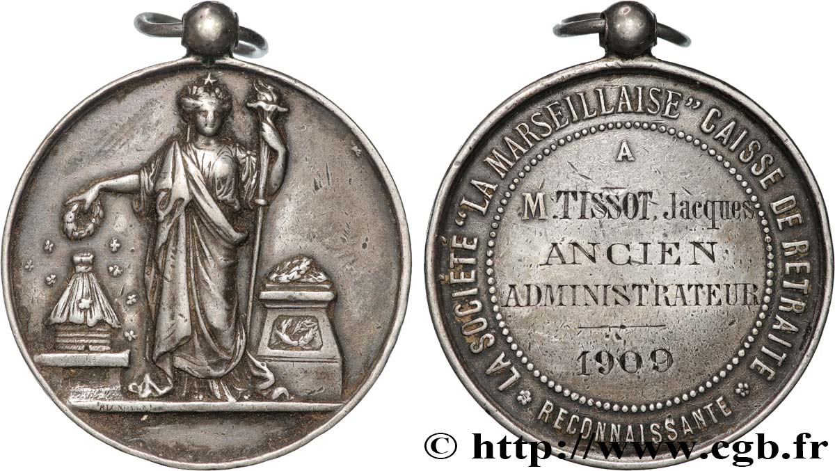 ASSURANCES Médaille, La Marseillaise TB+