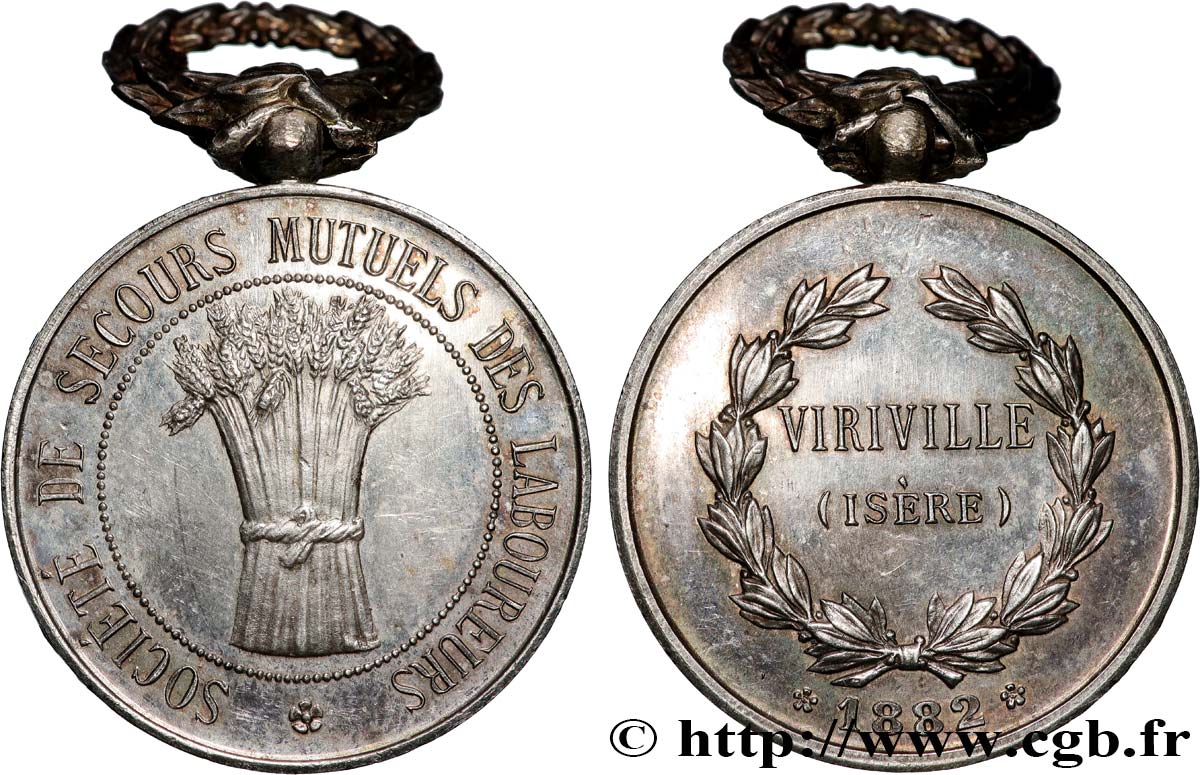 INSURANCES Médaille, Société de secours mutuels des laboureurs AU