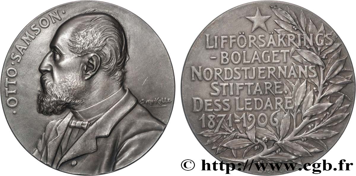 SUÈDE Médaille, Otto Samson q.SPL