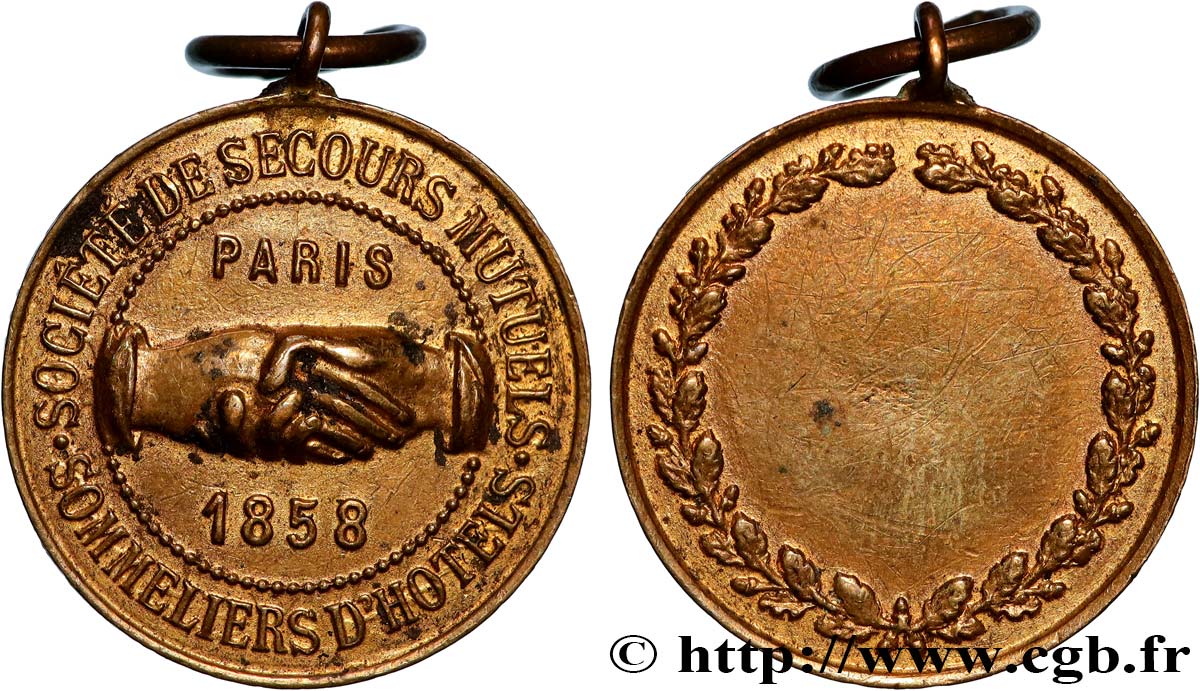 LES ASSURANCES Médaille, Société de secours mutuels, Sommeliers d’hôtel MBC