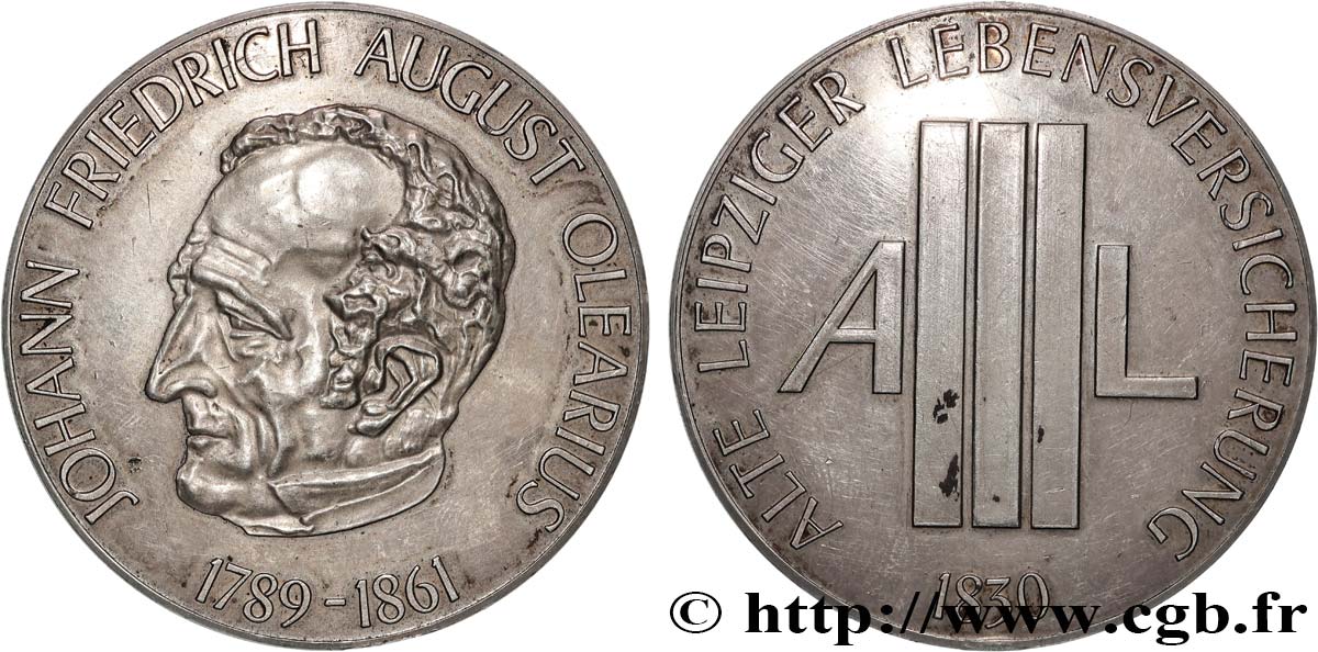 ALLEMAGNE Médaille, Johann Friedrich August Olearius TTB