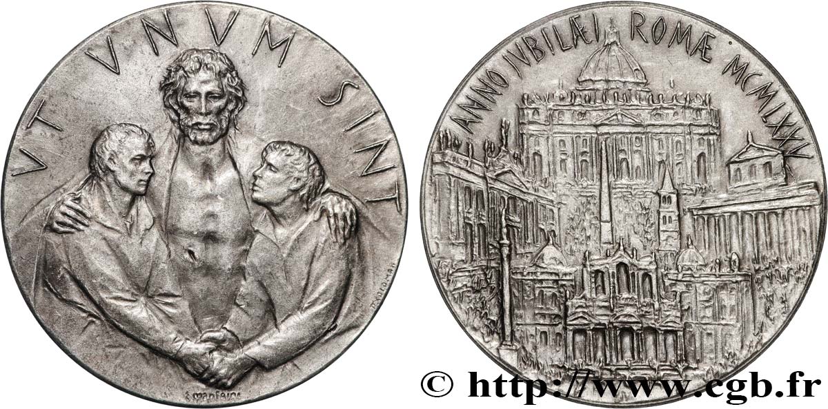 VATICANO Y ESTADOS PONTIFICIOS Médaille du Jubilé pour l’Année Sainte 1975 EBC