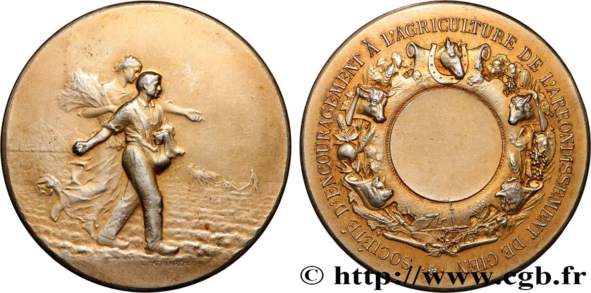 DRITTE FRANZOSISCHE REPUBLIK Médaille, Société d’encouragement à l’agriculture SS