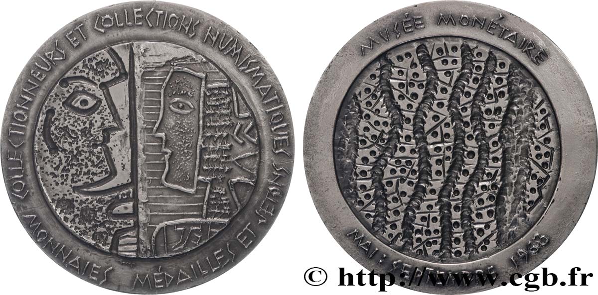 QUINTA REPUBLICA FRANCESA Médaille de l’Exposition “Collectionneurs et collections numismatiques”, Exemplaire Éditeur  EBC