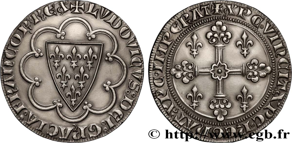 LOUIS IX OF FRANCE CALLED SAINT LOUIS Médaille, Écu d’or de Saint Louis, reproduction, Exemplaire Éditeur AU