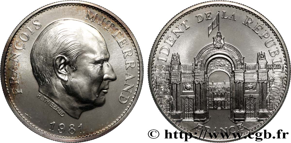 QUINTA REPUBBLICA FRANCESE Médaille, François Mitterrand, président de la République SPL
