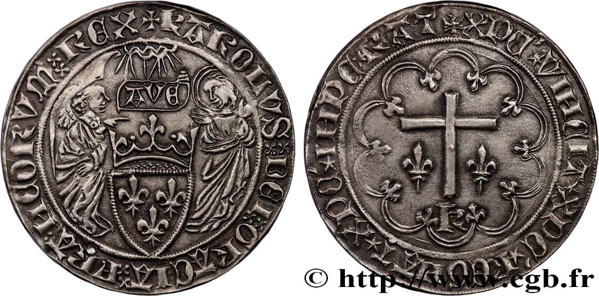 CHARLES VII LE BIEN SERVI / THE WELL-SERVED Médaille, Salut d’or, reproduction, Exemplaire Éditeur AU