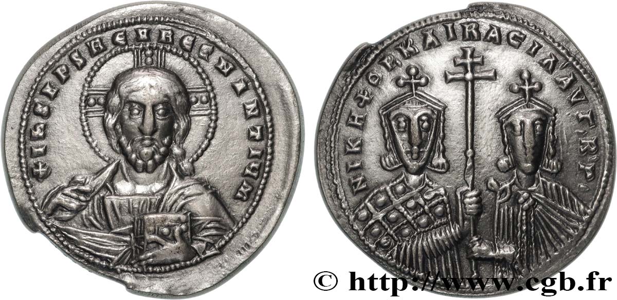 NICEPHORUS II PHOCAS Médaille, Reproduction d’un Histamenon nomisma de Nikephoros II Phokas, Exemplaire Éditeur VZ