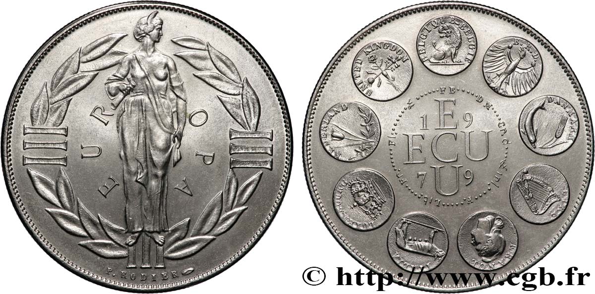 FUNFTE FRANZOSISCHE REPUBLIK ECU Europa VZ