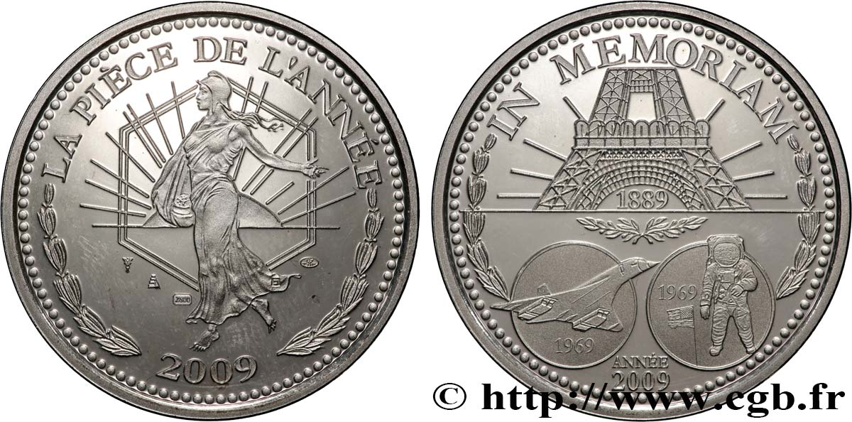 V REPUBLIC Médaille commémorative, In memoriam, La pièce de l’année AU
