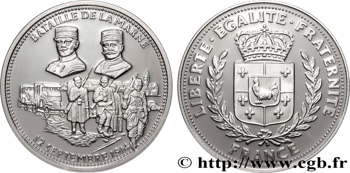 FUNFTE FRANZOSISCHE REPUBLIK Médaille, Bataille de la Marne fST