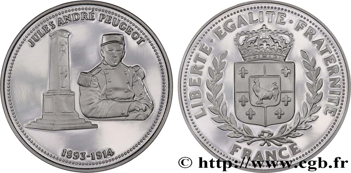 CINQUIÈME RÉPUBLIQUE Médaille, Jules André Peugeot SPL