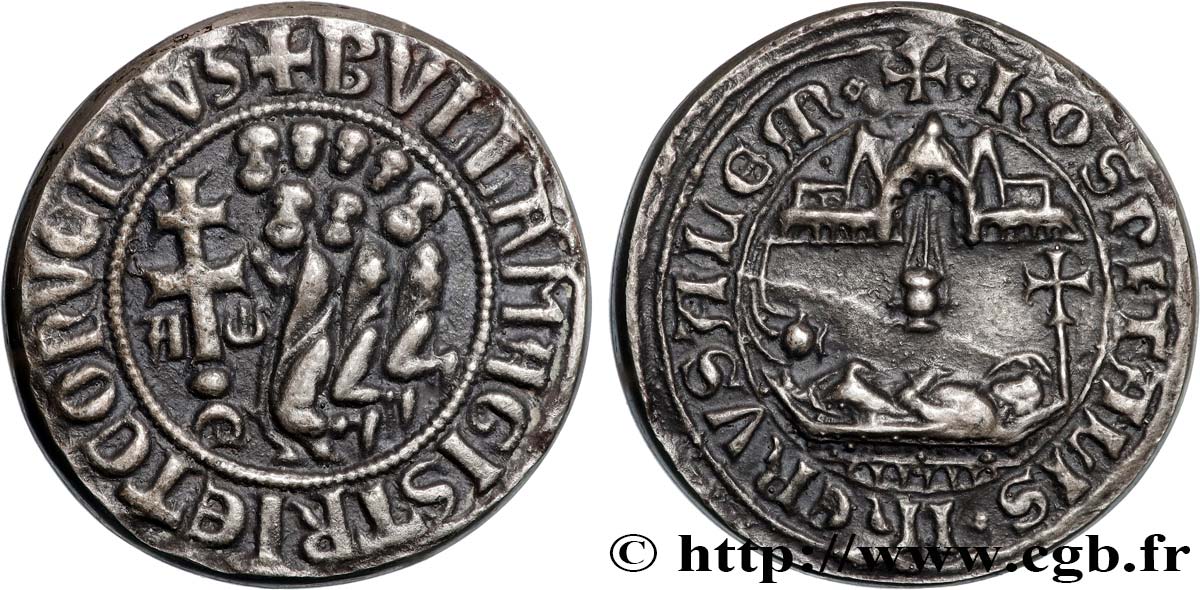 EASTERN LATIN Médaille, Reproduction d’une bulle capitulaire de Jérusalem, Exemplaire Éditeur AU