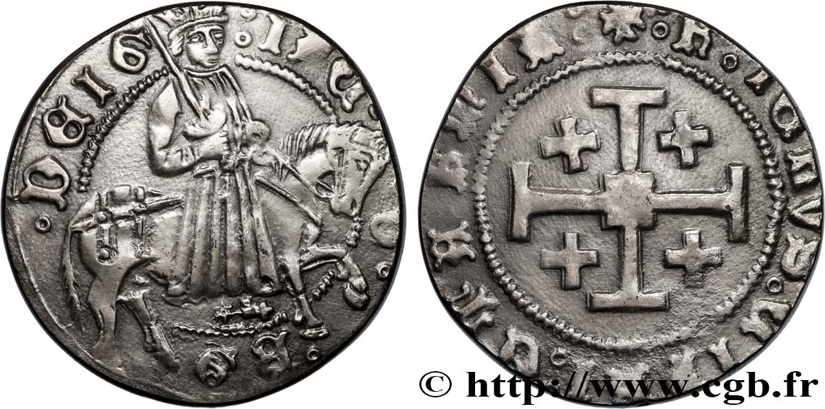 CYPRUS Médaille, Reproduction d’un gros de Jacques II de Chypre, Exemplaire Éditeur AU
