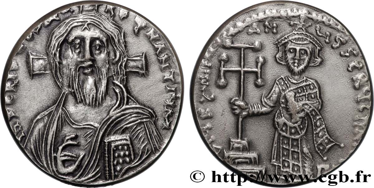 GIUSTINIANO II Médaille, Reproduction d’un Solidus de Justinien II, Exemplaire Éditeur SPL