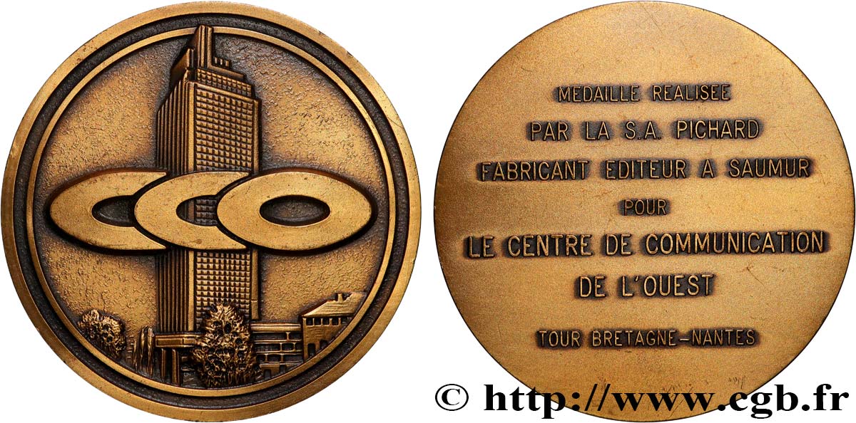 QUINTA REPUBBLICA FRANCESE Médaille, Centre de Communication de l’Ouest SPL