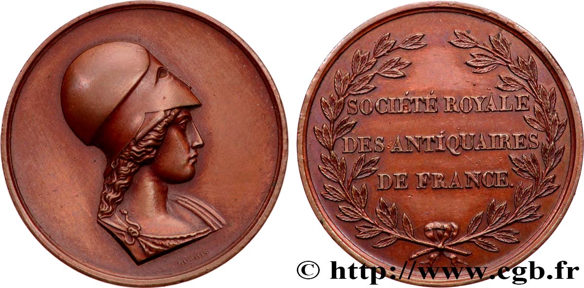 ACADÉMIES ET SOCIÉTÉS SAVANTES Médaille, Société royale des antiquaires de France TTB+