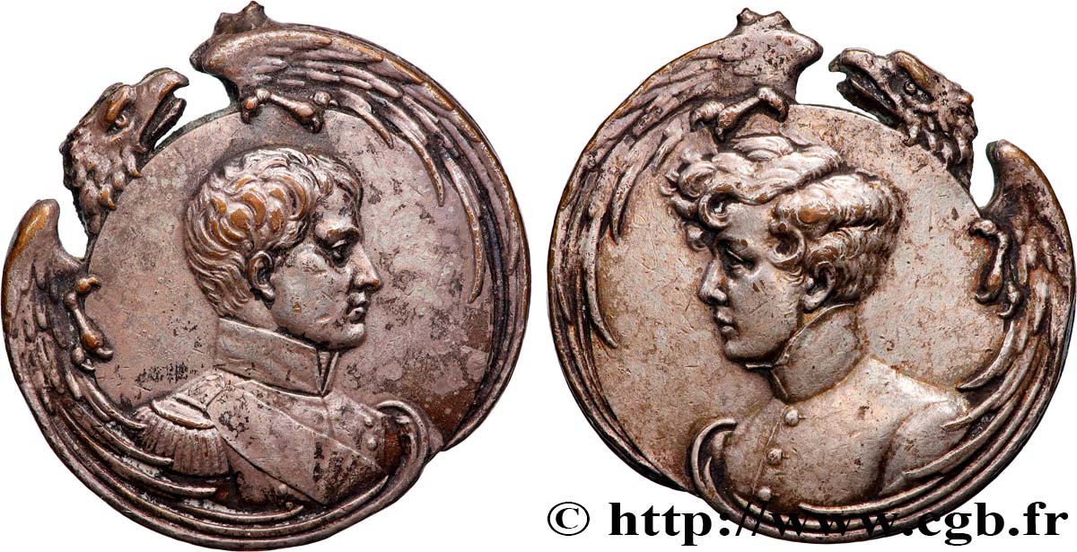 NAPOLÉON II Médaille, Napoléon Ier et Napoléon II TTB