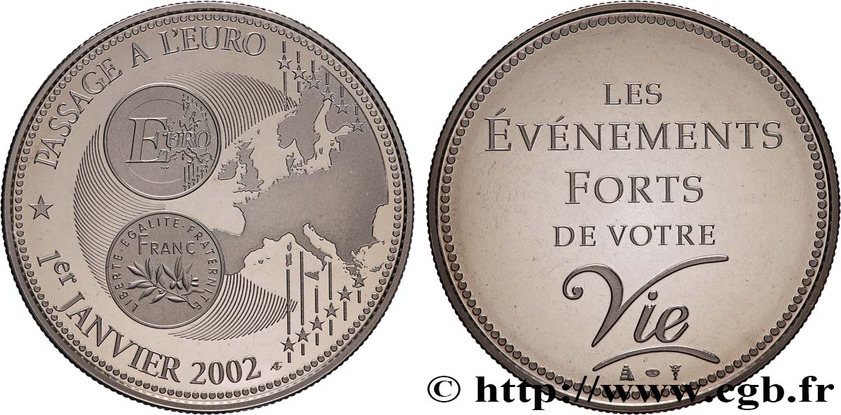 QUINTA REPUBBLICA FRANCESE Médaille, Passage à l’Euro MS