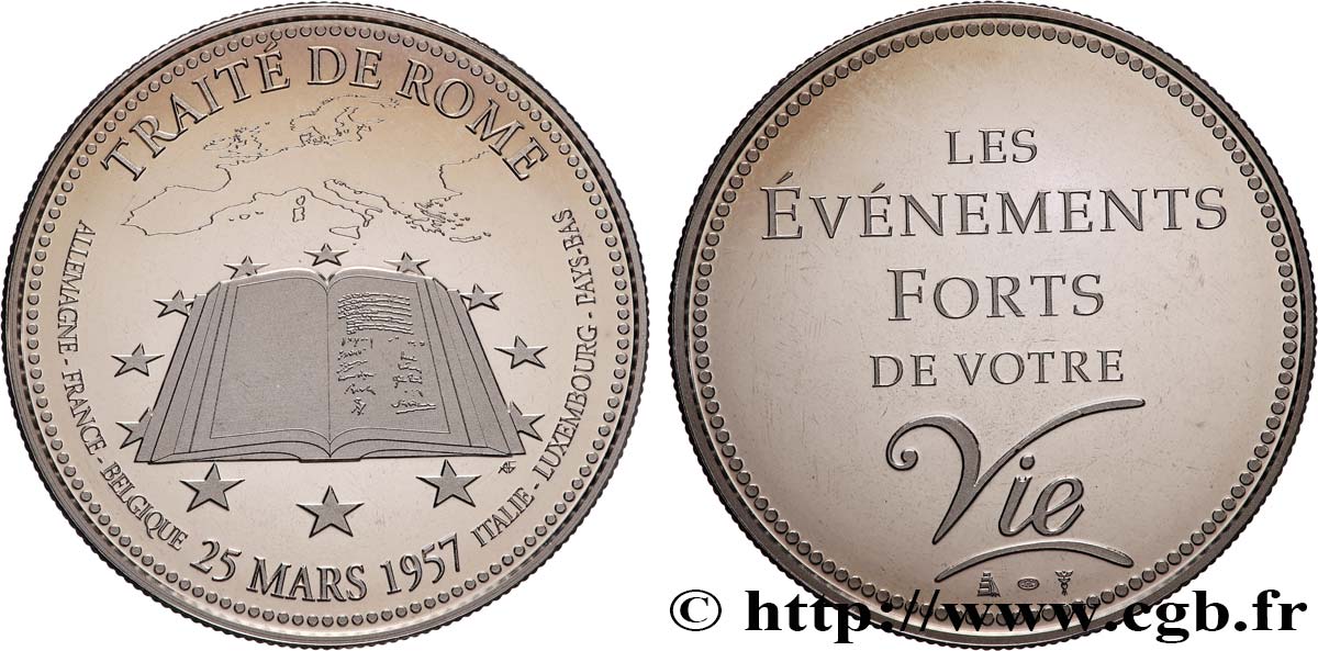 QUARTA REPUBBLICA FRANCESE Médaille, Traité de Rome SPL