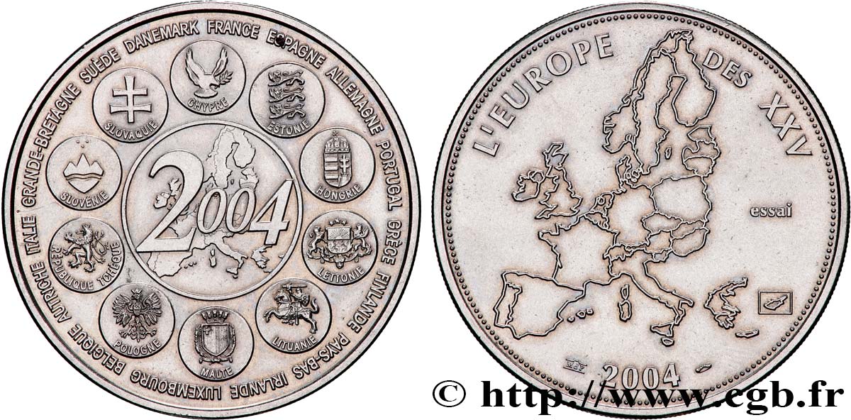 V REPUBLIC Médaille, Essai, Dernière année des 12 pays de l’Euro AU