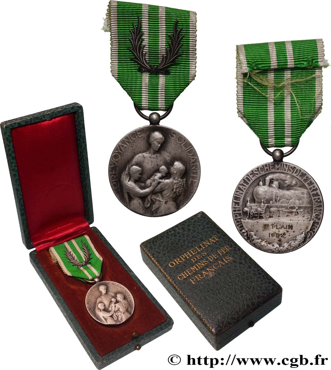 TRANSPORTS (TRAINS, BUS, TRAMWAYS, BATEAUX...) Médaille de l’orphelinat des chemins de fer fVZ