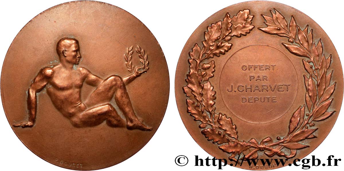 SPORTS Médaille, Offert par le député Joseph Charvet TTB+