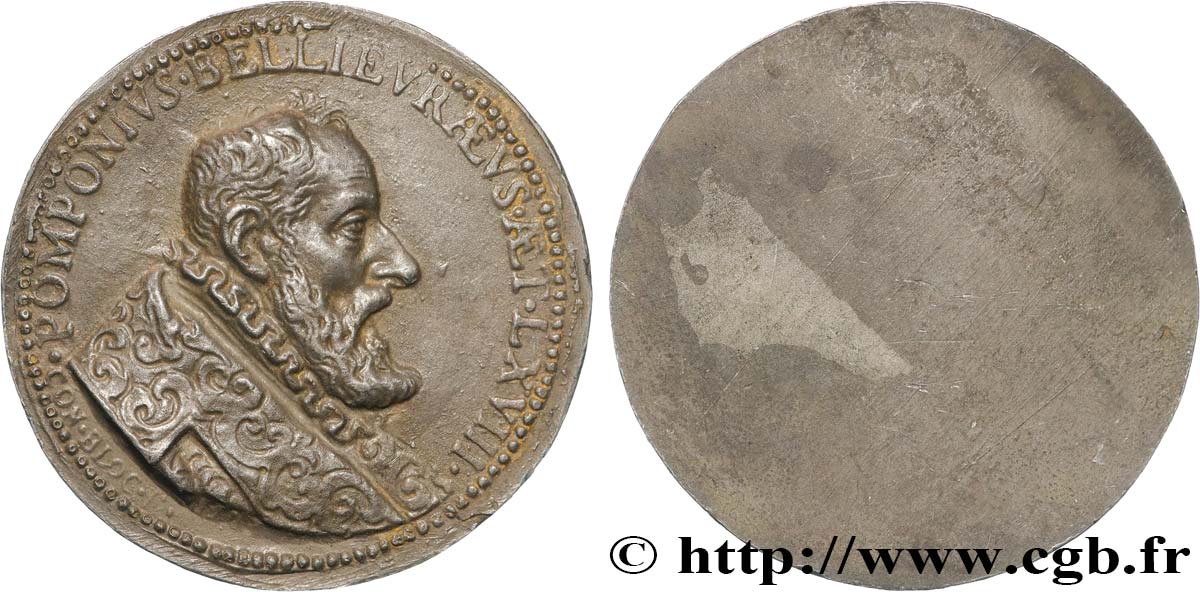 HENRY IV Médaille, Pomponne de Bellièvre, tirage uniface SS
