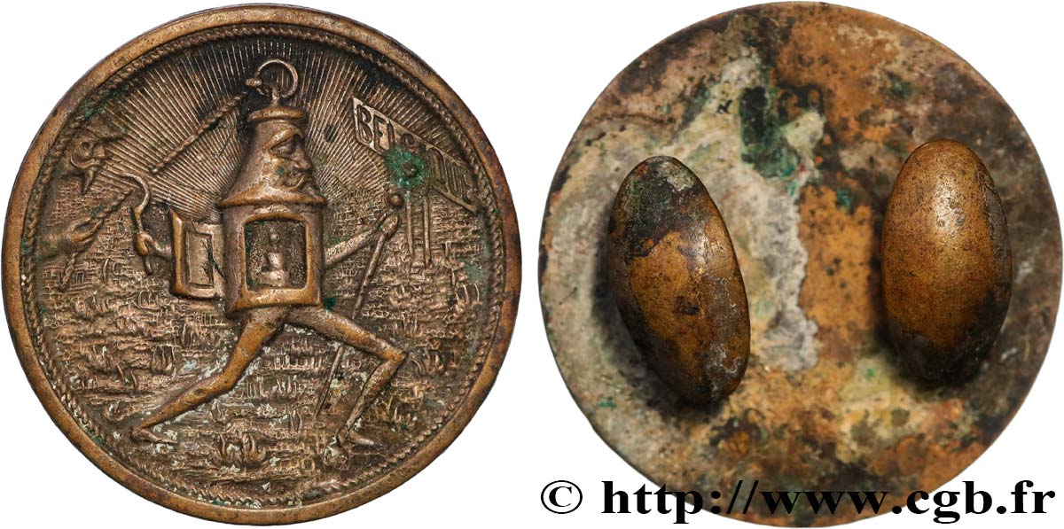 SECOND EMPIRE Médaille, Voyage vers la Belgique, Série T des boutons TTB/TB