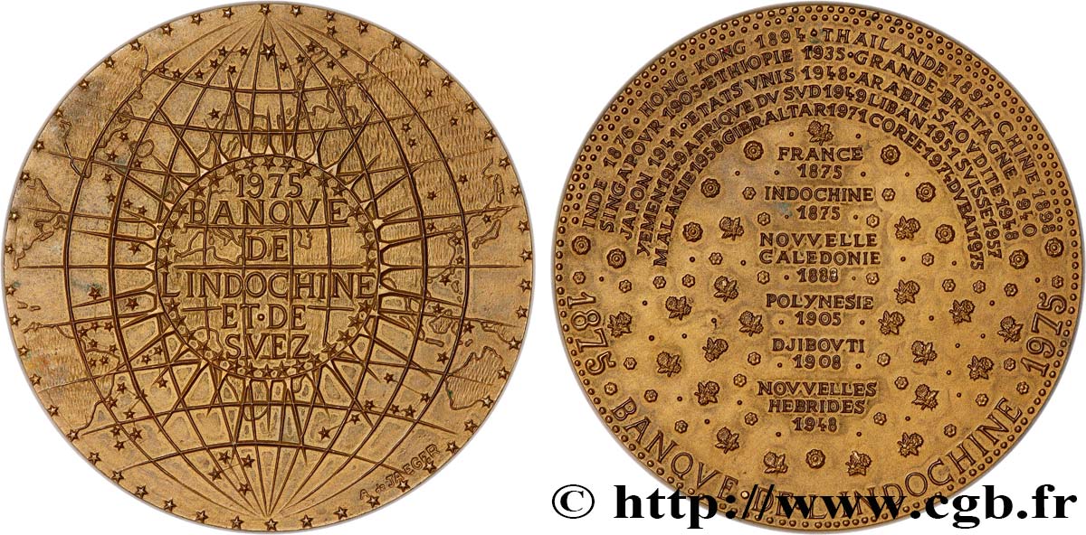 BANKS - CRÉDIT INSTITUTIONS Médaille, Banque de l’Indochine AU