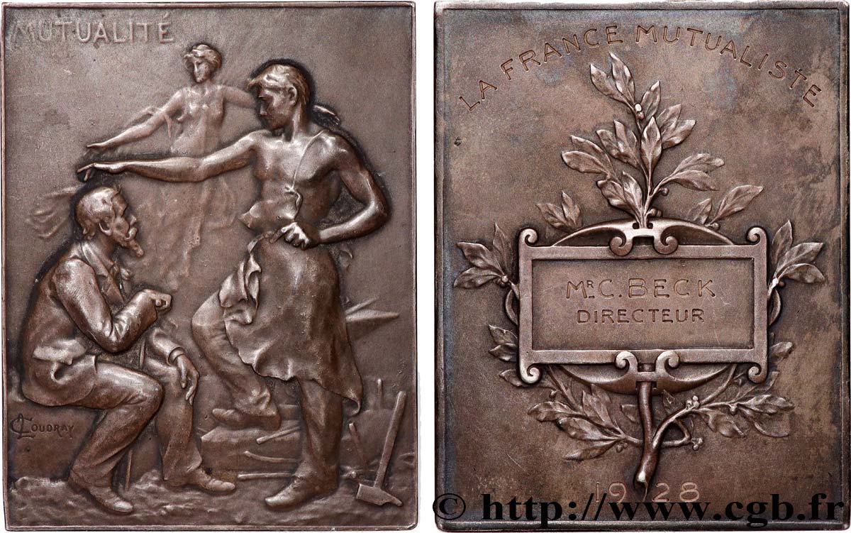 TROISIÈME RÉPUBLIQUE Plaquette, Mutualité, La France mutualiste TTB+