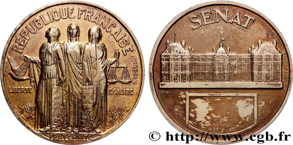CINQUIÈME RÉPUBLIQUE Médaille, Sénat TTB+