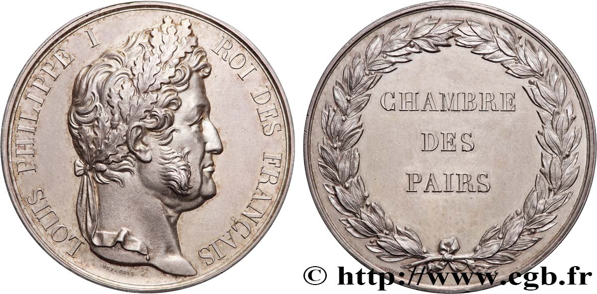 LUIS FELIPE I Médaille, Chambre des Pairs EBC