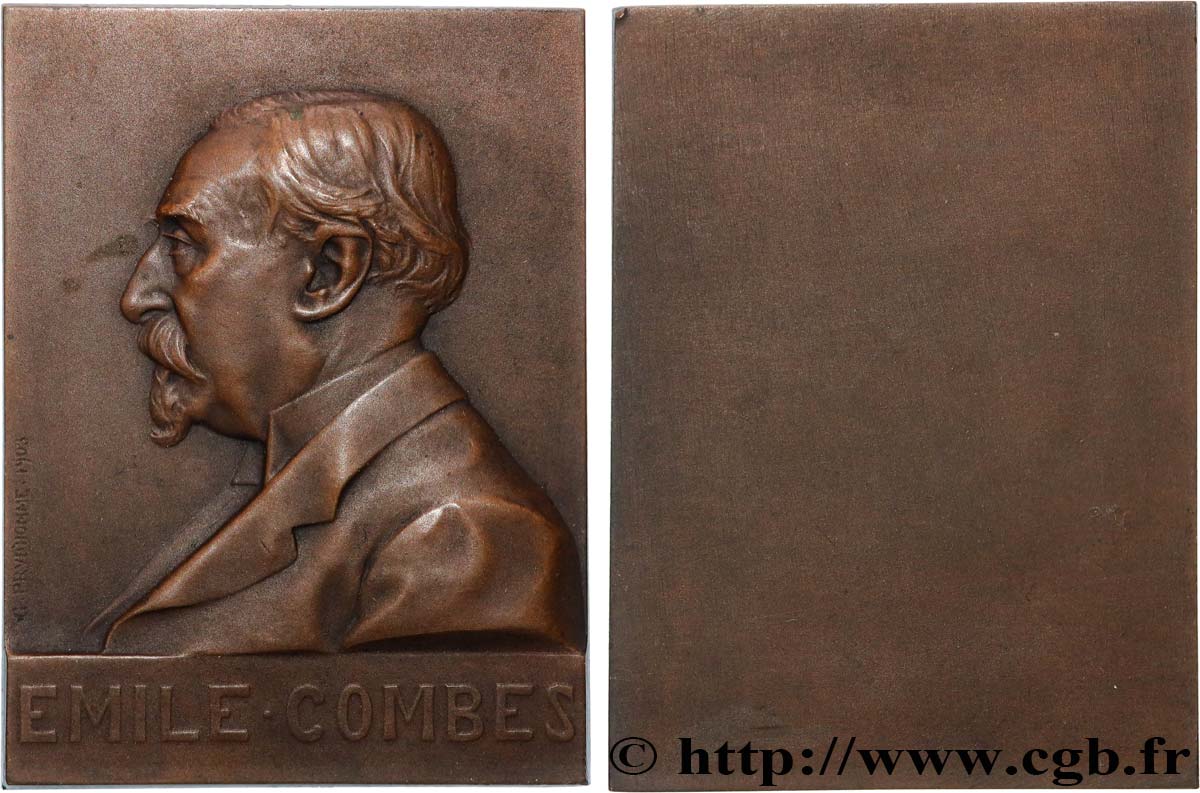 TERCERA REPUBLICA FRANCESA Plaquette, Émile Combes EBC