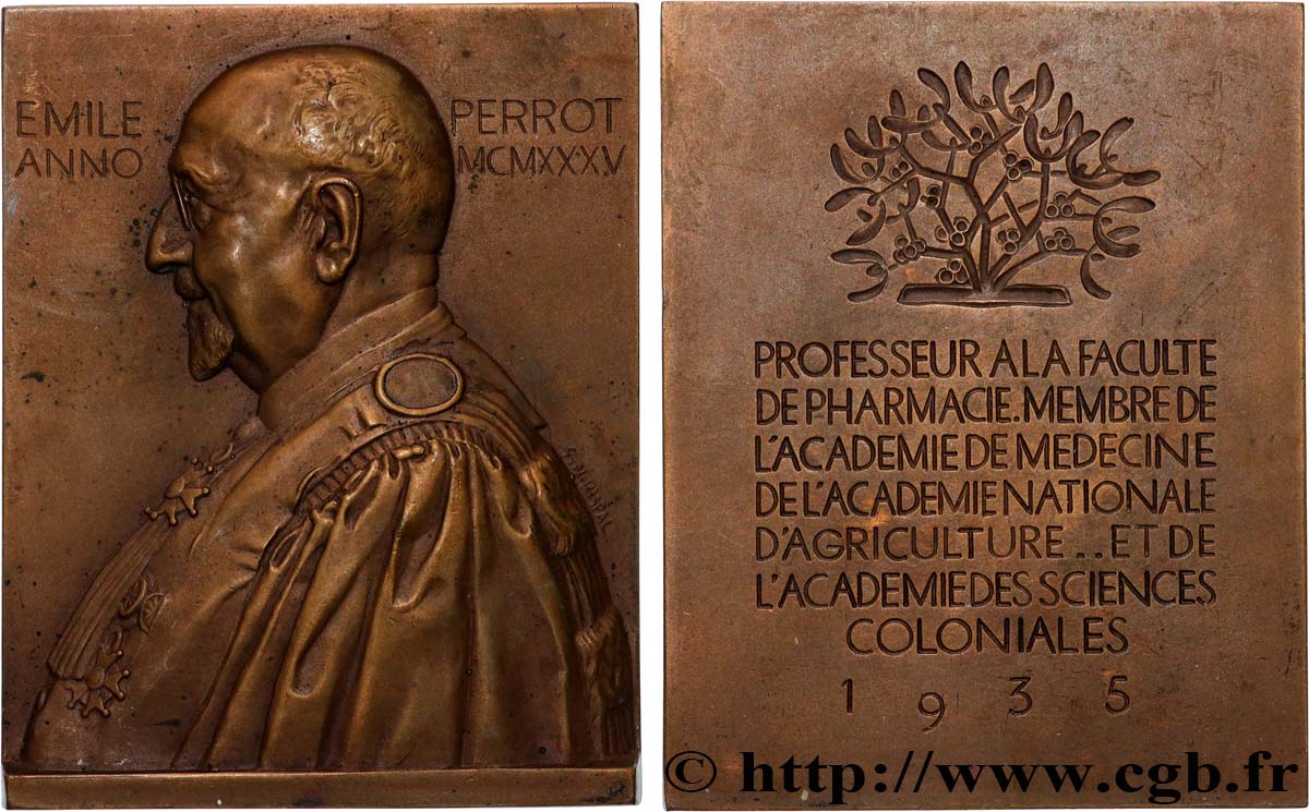 TROISIÈME RÉPUBLIQUE Plaquette, Emile Perrot TTB+