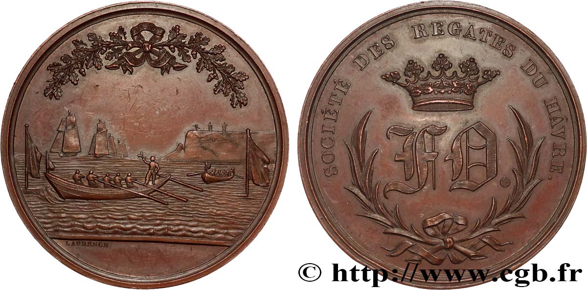LE HAVRE Médaille, Société des régates du Havre AU