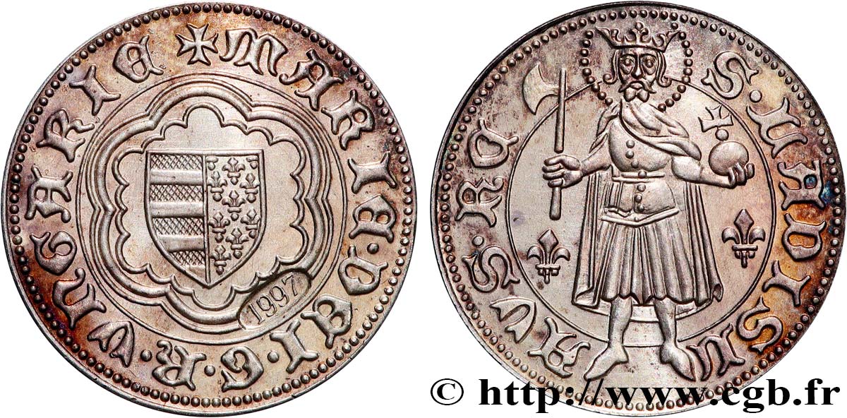 HONGRIE Médaille, Reproduction d’un florin de Marie de Hongrie SUP