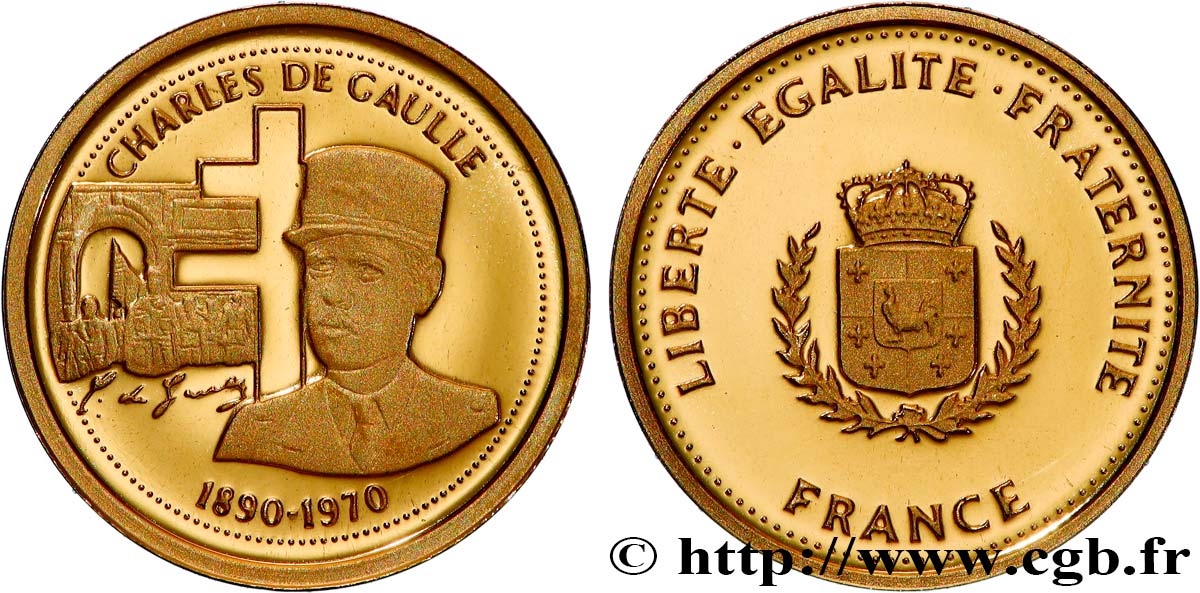 NOS GRANDS HOMMES Médaille, Charles de Gaulle BE