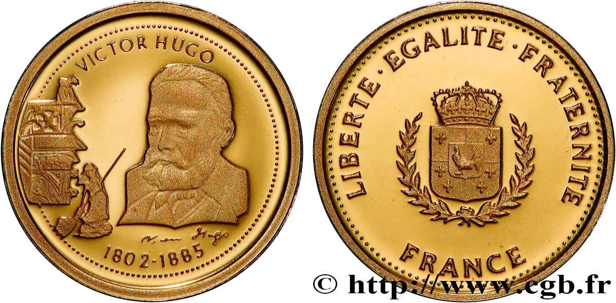 UNSERE GROSSEN MÄNNER Médaille, Victor Hugo Polierte Platte